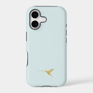 Blue & Gold Minimal Modern iPhone Case