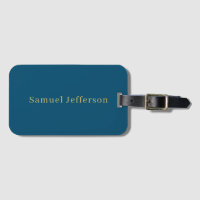 Blue Gold Professional Trendy Minimalist Name