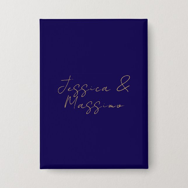 Blue & Gold Professional Trendy Minimalist Names (Front)