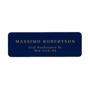 Blue Gold Professional Trendy Own Name