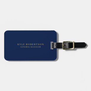 Blue Gold Professional Trendy Own Name Luggage Tag