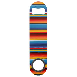 Blue Gold Red Mexican Sarape