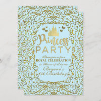 Blue & Gold Royal Castle PRINCESS PARTY Birthday