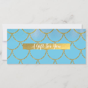Blue & Gold Shimmer Mermaid Gift Certificate