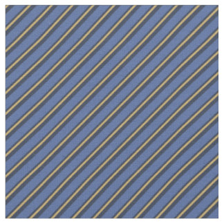 Blue & Gold Stripes Fabric