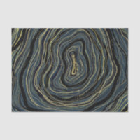 Blue Gold Swirl Glam Art Birthday Party