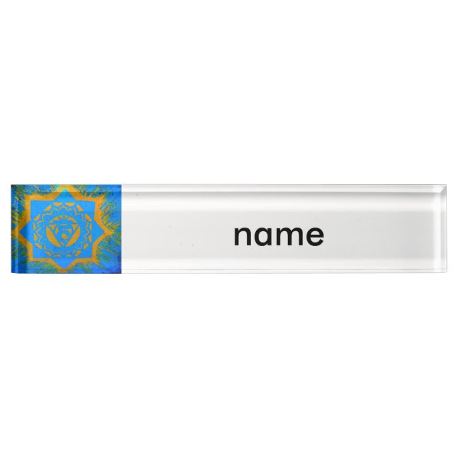 blue gold tantric star nameplate (Front)