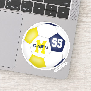 blue gold team colours girls boys soccer