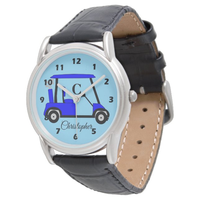 Blue Golf Buggy Watch (Angled)
