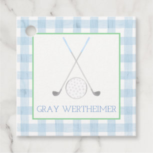 Blue Golf Club Favour Tags
