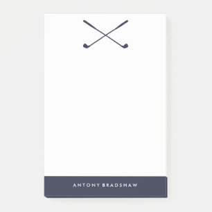 Blue Golf Clubs Post-it Notes