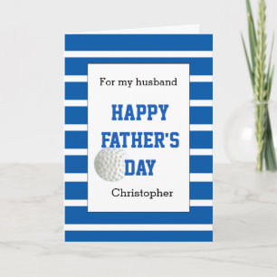 Blue Golf Father's Day Husband Card