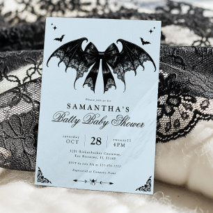 Blue Gothic Baby Shower Invitation