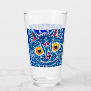 Blue Gothic Cat Glass