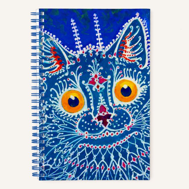 Blue Gothic Cat Notebook (Front)