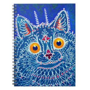 Blue Gothic Cat Notebook