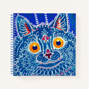 Blue Gothic Cat Notebook