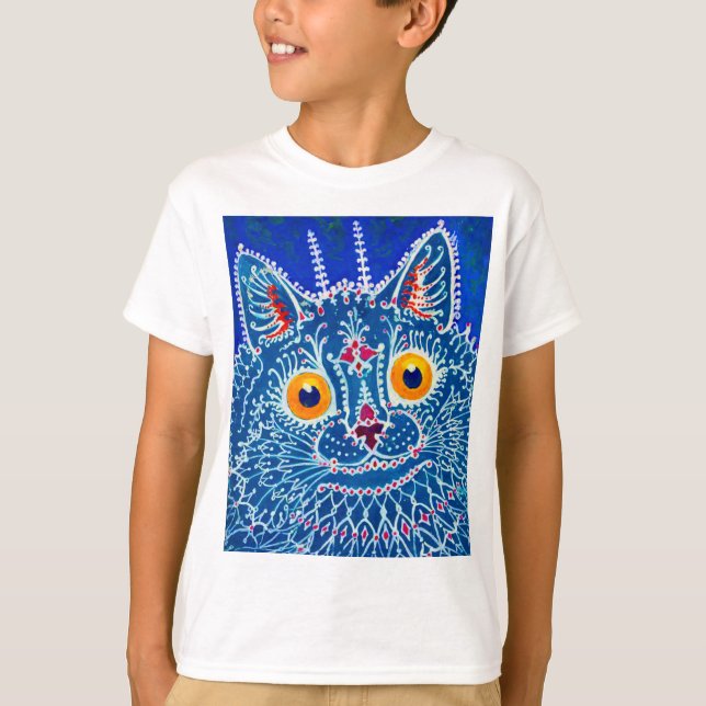 Blue Gothic Cat T-Shirt (Front)