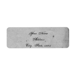 Blue Gothic Owl Posh Wedding Label