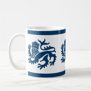 Blue Gothic Revival Lions Mug