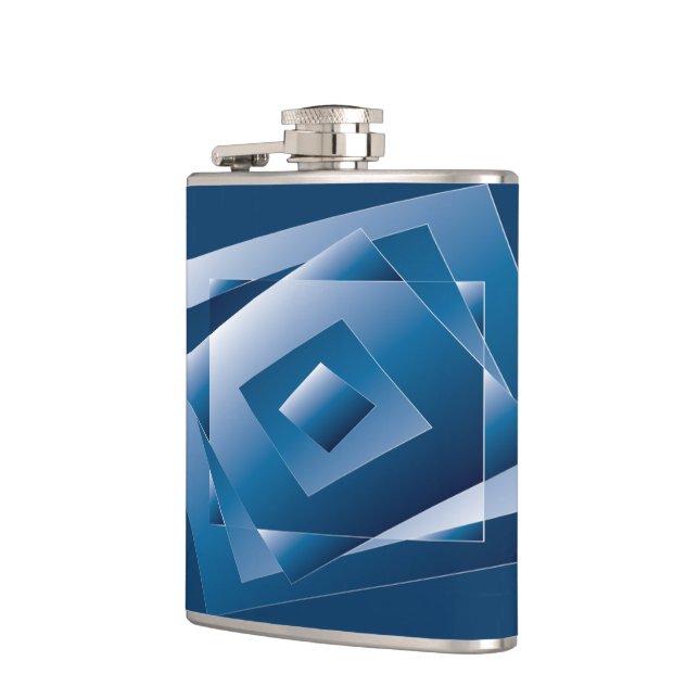 blue gradient 1 hip flask (Left)