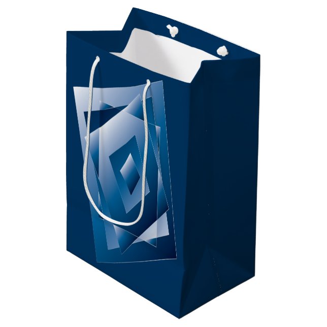 blue gradient 1 medium gift bag (Front Angled)