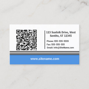 Blue Gradient Bottom Simple Modern Professional Business Card