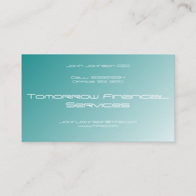 Blue Gradient Business Card (Front)