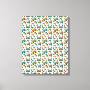 Blue Gradient Butterfly Pattern Canvas Print