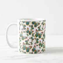 Blue Gradient Butterfly Pattern