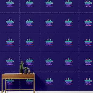 Blue Gradient Coffee Break Wallpaper