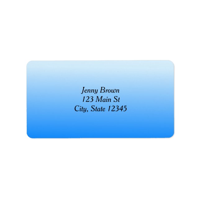 Blue Gradient Colours Label (Front)