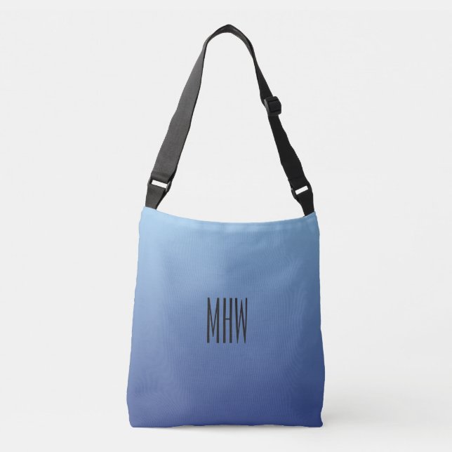 Blue Gradient custom monogram bags (Front)