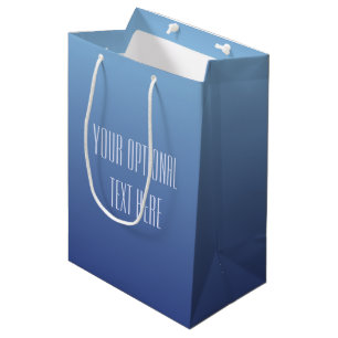 Blue Gradient custom text gift bags