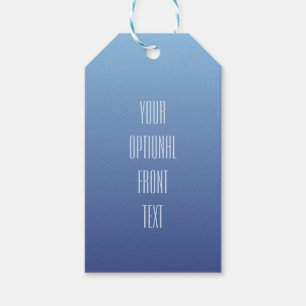 Blue Gradient custom text gift tags