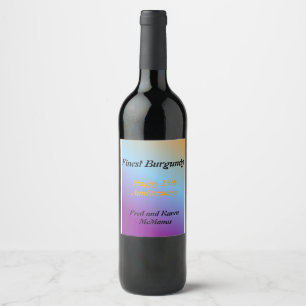 Blue Gradient Food and Beverage Label Set