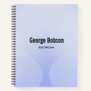 Blue gradient geometric notebook