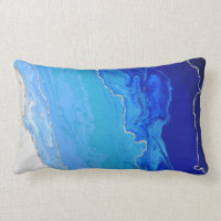 Blue Gradient Ombre Colour Silver Metallic Lines
