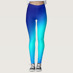 Blue Gradient Ombre Leggings