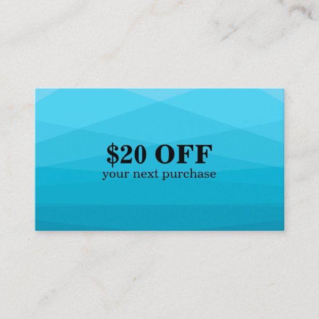 Blue Gradient Polygonal Business Card (Front)