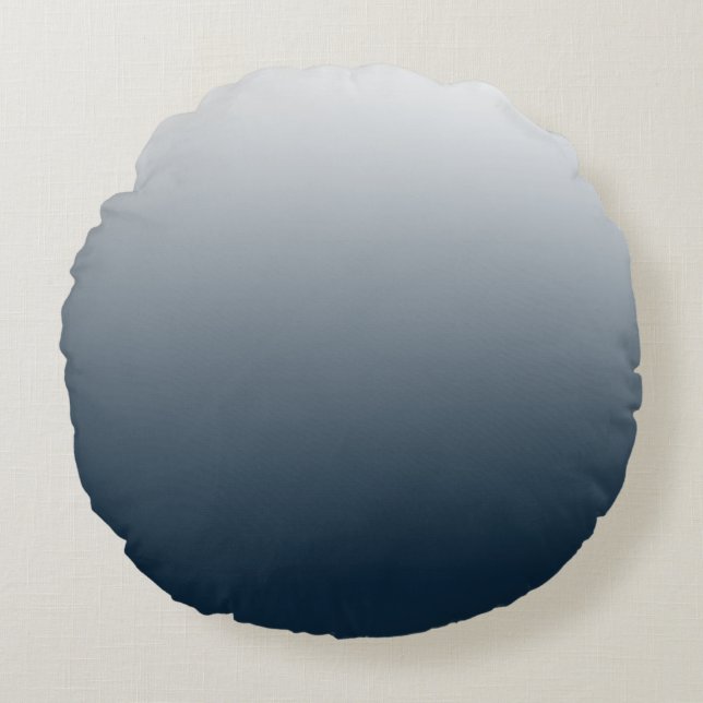 Blue gradient round cushion (Front)