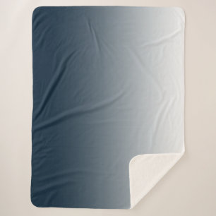 Blue gradient sherpa blanket
