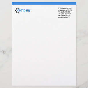 Blue Gradient Top Personalized Letterhead