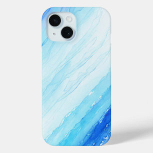 Blue Gradient Watercolor Abstract Phone Case