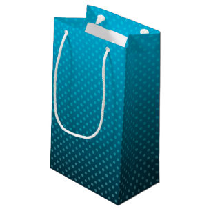 blue gradient with small polka dots gift bag