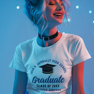 Blue Graduate Custom 2025 Graduation Women's Tri-Blend Shirt