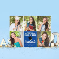 Blue Graduate Photo Collage Modern Graduation