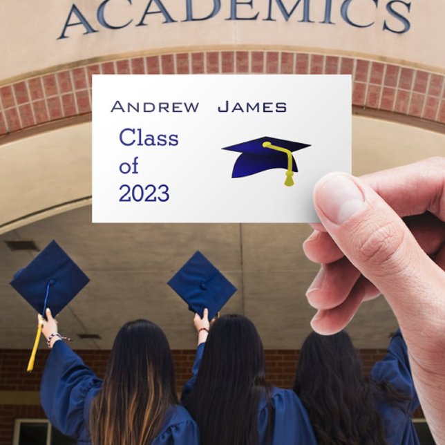 Blue graduation cap 2018 - name card (Creator Uploaded)