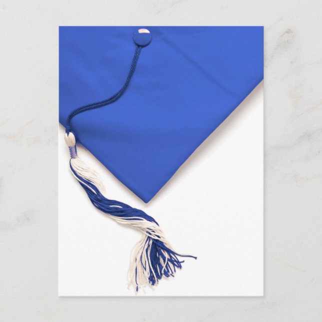 Blue Graduation Cap and Tassel Postcard (Front)