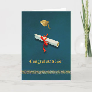Blue Graduation Card